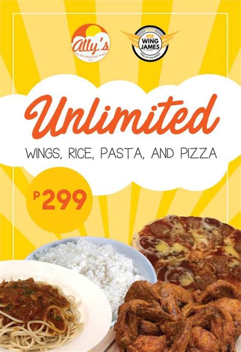 Allys All Day Breakfast Place Unli Pizza Pasta Wings At Php299 And