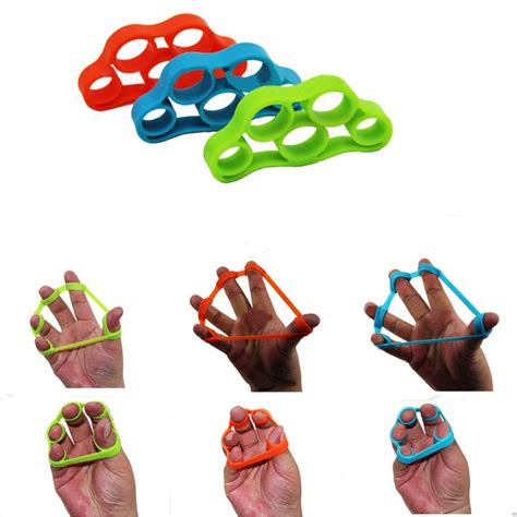 aiboully silicone finger gripper strength trainer resistance band hand grips wrist stretcher