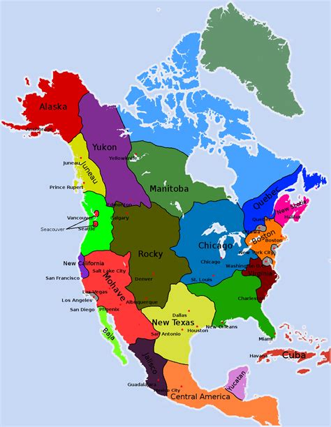 Khafdesign North America Countries And Regions Capitals