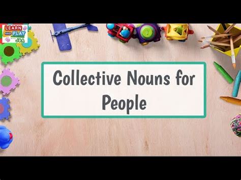 Collective nouns for bananas are a cluster of bananas, a bunch of there is no standard collective noun for collective nouns, in which case a noun that suits the situation can be used, for example:a list of collective. Collective Nouns for People - YouTube