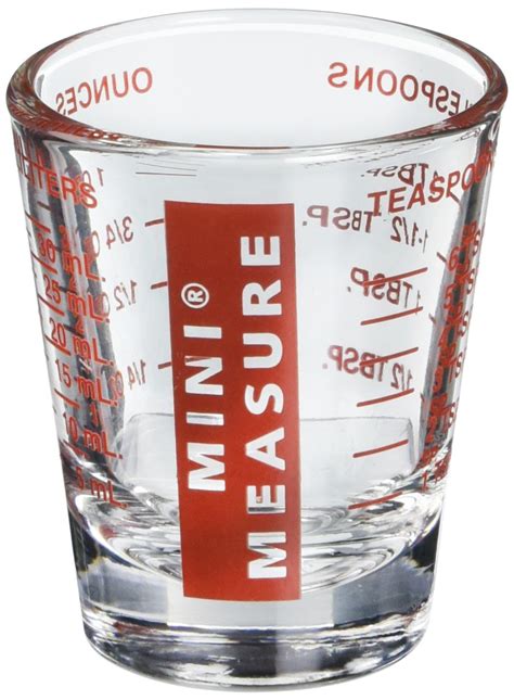 Mini Measure 21gm Multi Purpose Liquid And Dry Shot Heavy Glass 26 Incremental Measurements