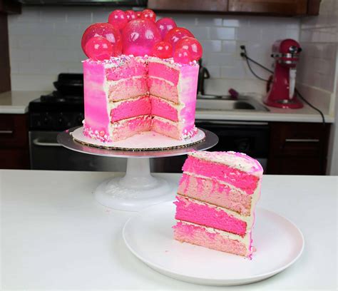 Pink Bubble Gum Inspired Cake Chelsweets