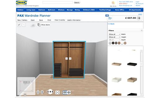 If you are using mobile phone, you could also use menu drawer from browser. New Addiction: The IKEA PAX Wardrobe Planner | A Model Recommends