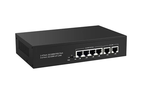 4 Port Poe Switch Plug And Play Poe Switch With Additional 2 Uplink
