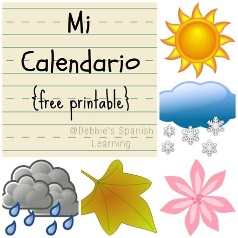 Mi Calendario Teaching Dates Seasons And Weather With A Free