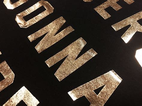 Gold Foil On Black Close Up Gold Foil Print Foil Print Prints