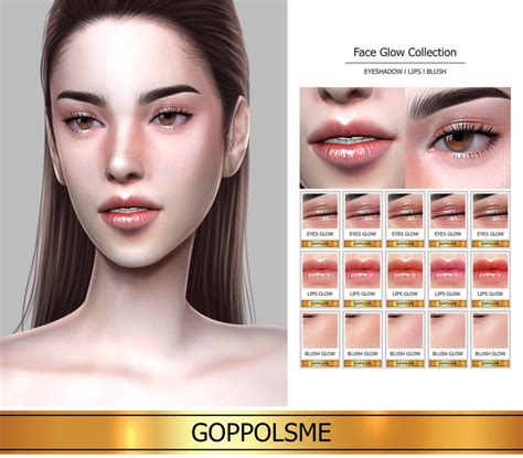 Gpme Gold Face Glow Collection • Download At Goppolsme Patreon No Ad