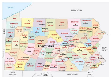 Map Of Pennsylvania Cities And Counties Europe Capital Map