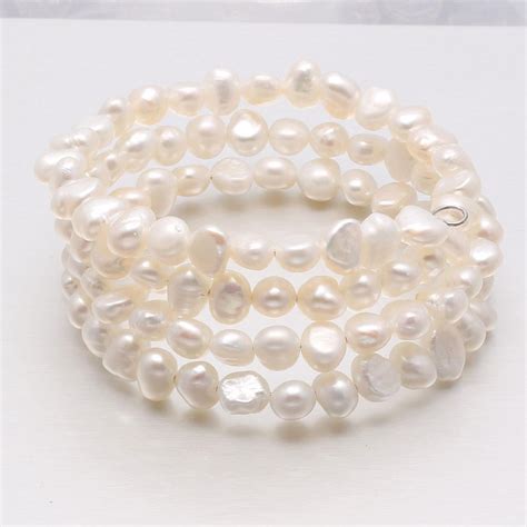 Buy Natural Freshwater Pearl Beads Bracelet Cm Four Rolls For