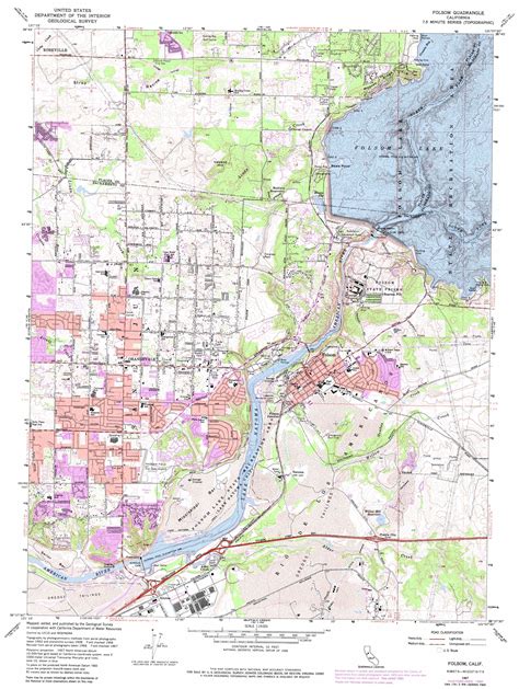 Folsom Topographic Map Ca Usgs Topo Quad 38121f2