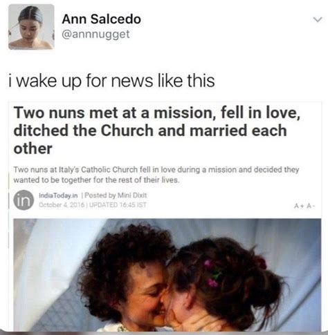 An Image Of Two People Kissing Each Other On The Same Page With Caption That Reads I Wake Up