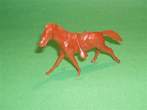 Marx Recast Brown Plastic Cavalry Western Horse