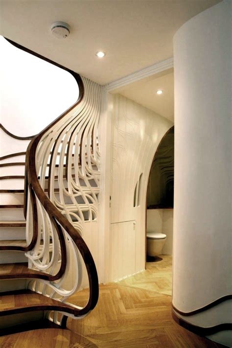 Amazing Floating Wooden Staircase Designed By Atmos Studio