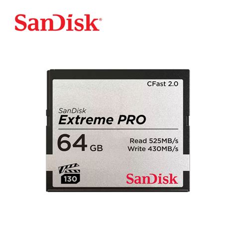 Sandisk Extreme Pro Cfast 20 Compactflash Memory Card 525mbs Nb Plaza