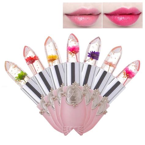Crystal Jelly Flower Lipstick Temperature Color Changing Lip Balm