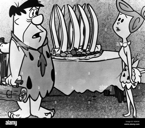 The Flintstones Fred Flintstone Wilma Flintstone 1960 66 Stock Photo