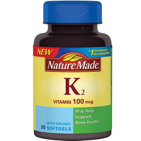 It plays many crucial roles, including balancing mood, keeping bones healthy, and regulating immune function. Amazon.com: Nature Made Vitamin K2 100 mcg Softgels 30 Ct ...