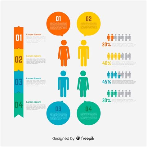 People Infographic Vector Free Download