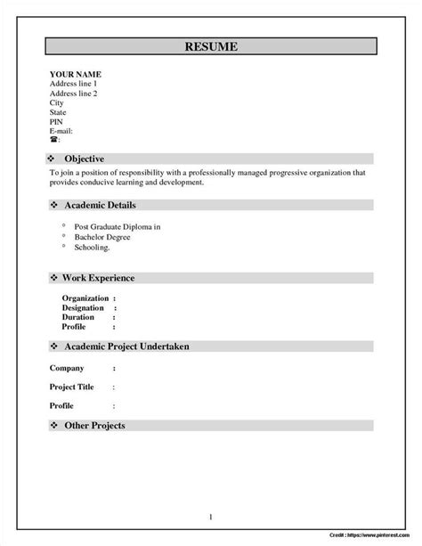 But to help you do this, we suggest learning how to write a resume properly first, and using a resume outline to. Simple Resume Format In Word Free Download Resume : Resume ...