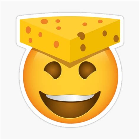 Emoji Cheesehead Cheese Hat Sticker For Sale By Theflying6 Redbubble