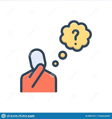 Color Illustration Icon for Remembered, Memory and Recall Stock