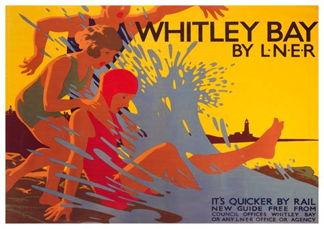 Reproduction Vintage Travel Whitley Bay Poster Home Wall Art Various Sizes Available Etsy