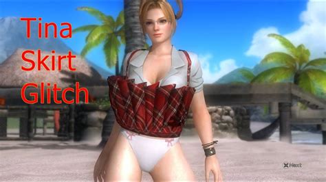 Dead Or Alive 5 Last Round Tina Skirt Glitch Tutorial Win Pose Jiggle Physics Youtube