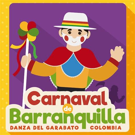 Leuke Garabato Danser Die Naar Je Groet In Barranquillas Carnival