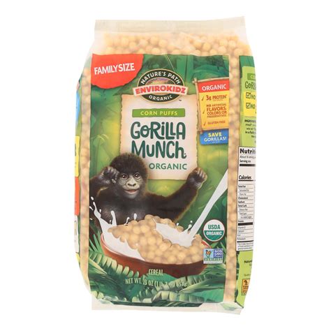 Buy Natures Path Envirokids Gorilla Munch Cereal Corn Puffs 23 Oz Pack