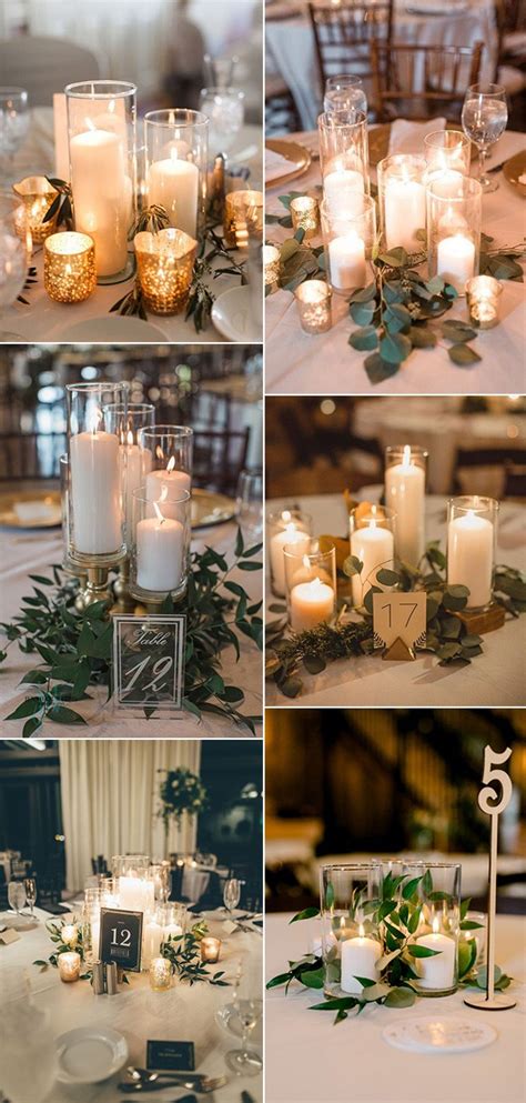 Budget Friendly Simple Wedding Centerpiece Ideas With Candles