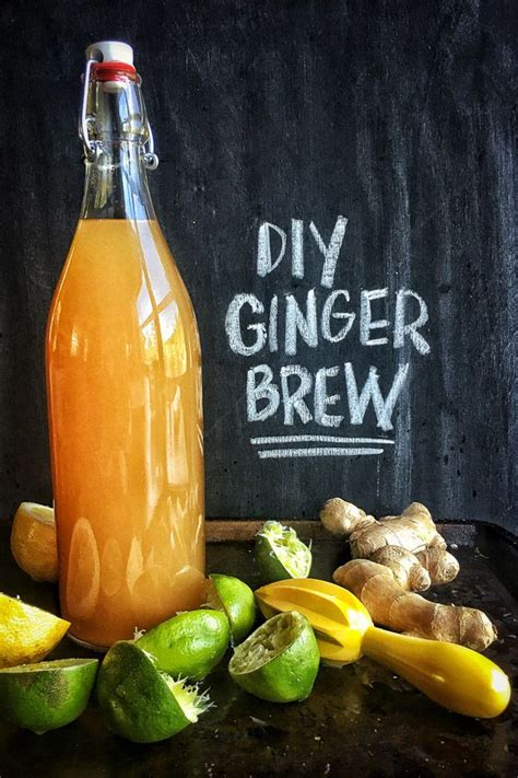 Diy Ginger Brew Ginger Beer Recipe Holiday Drinks Alcohol Ginger Drink