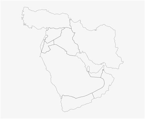 Outline Map Of Middle East Countries