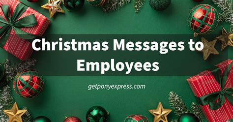 25 Christmas Messages To Employees