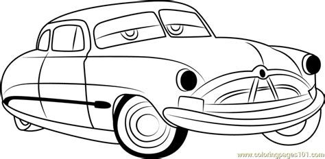 Disney Cars Doc Hudson Coloring Pages Sketch Coloring Page