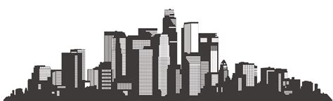 los angeles skyline silhouette scalable vector graphics architecture banner buildings city