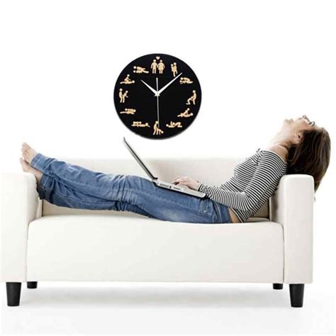 New Modern Sex Position Clock Novelty Silent Wall Clock For Wedding