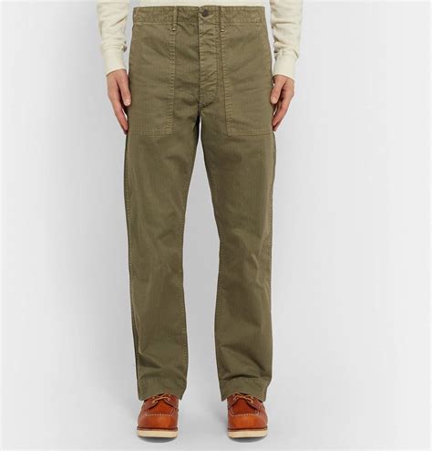 Rrl Ralph Lauren Army Cotton Herringbone Utility Pants Trousers Grailed