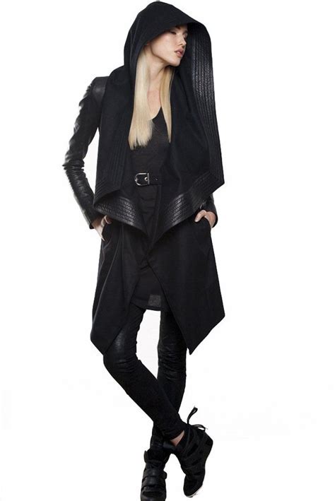 Black Leather Jacket Skingraft Burning Man Street Wear Goth