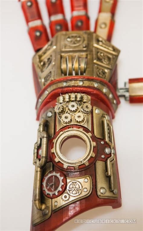 This 3d Printed Steampunk Inspired Iron Man Prosthetic Hand Exhibits