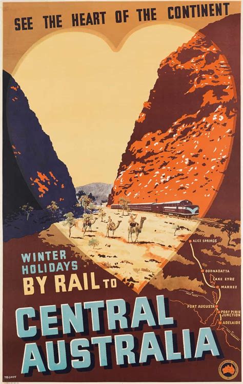 Take A Trip Into The Past Rare Australian Vintage Travel Posters In