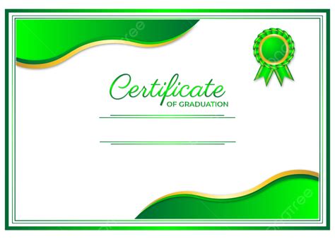 Certificate Border Frame Green Light Gradient Certificate Border