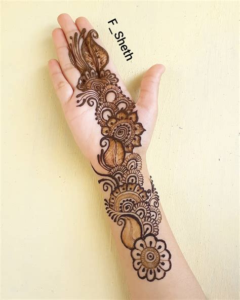 Simple Stylish Back Hand Mehndi Designs Front Hand Ar