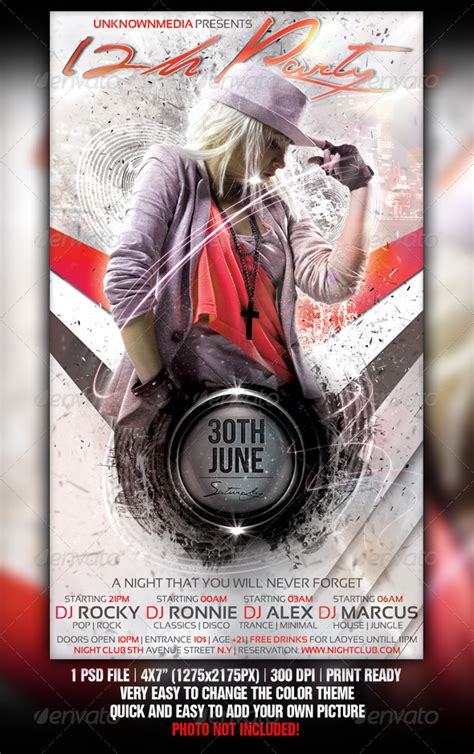 party flyer template design  fadeink graphicriver