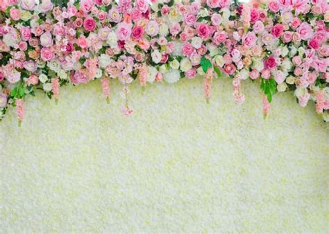 Vinyl 3d Bridal Shower Flower Wall Backdrop Outdoor Wedding Studio