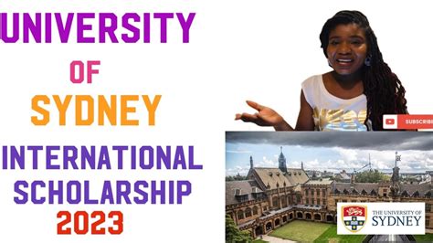 University Of Sydney International Scholarship Free Tuition Monthly