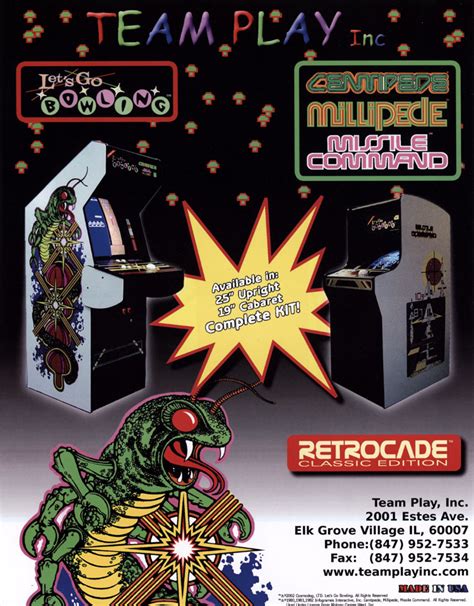 The Arcade Flyer Archive Video Game Flyers Classic Arcade Series Team Play Inc