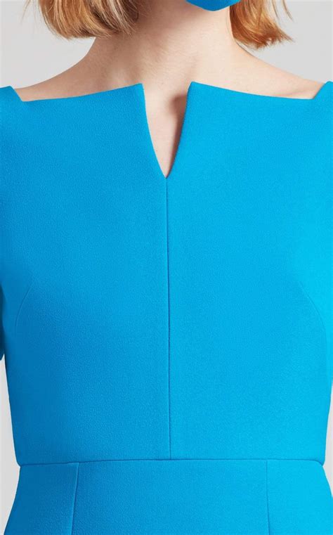 Roland Mouret Womens Dresses Etty Dress Bright Blue BUCCOTHERM Liban