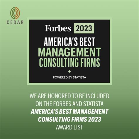 Forbes Recognizes Cedar As One Of Americas Best Management Consulting