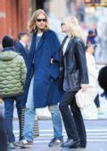 Elsa Hosk Looks Stylish In A Black Leather Jacket While Out For A