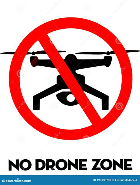 No Drones Zone Warning Information Sign Stock Photo Image Of Isolated